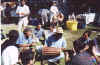 Nepali drummers jamming in the food area - photo by Chandra Sherchan
